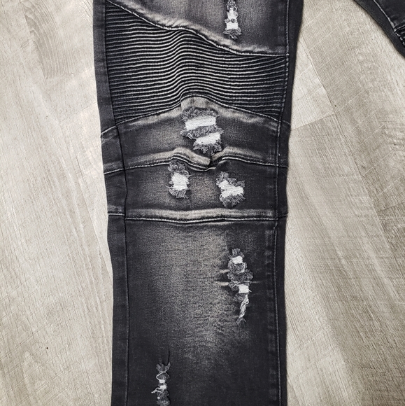 Balmain Sz 34 Designer Distressed Biker Jeans👖 - Picture 3 of 16